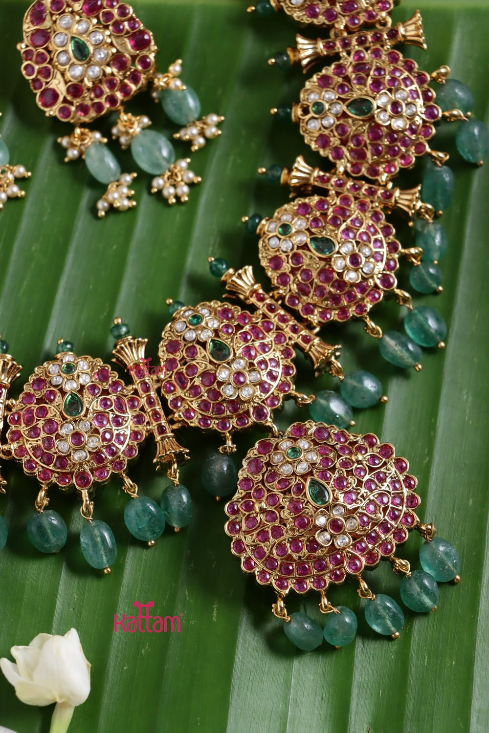 Idhazhya - Reversible Stone Necklace - N3760