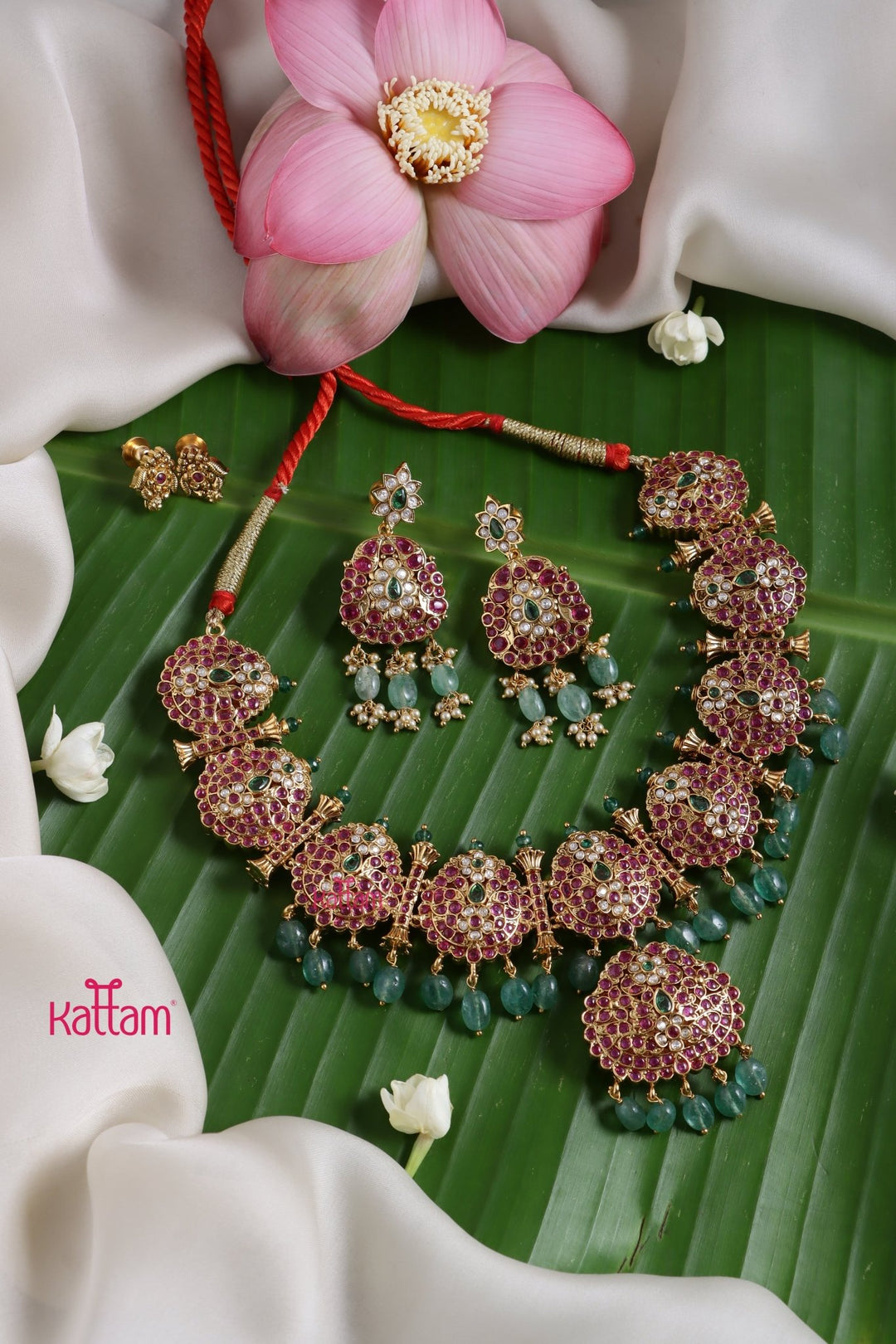 Idhazhya - Reversible Stone Necklace - N3760