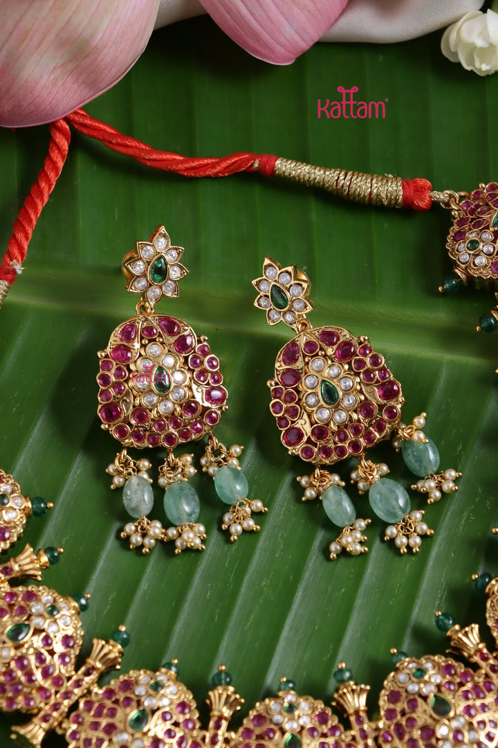 Idhazhya - Reversible Stone Necklace - N3760