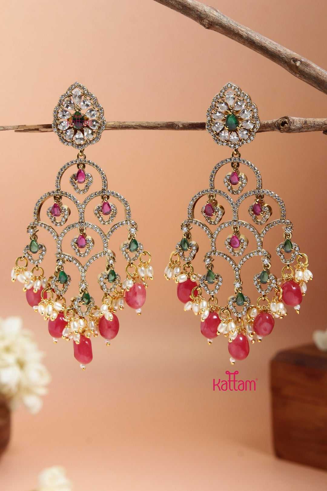 Ishitha Ruby Statement Earring - E920