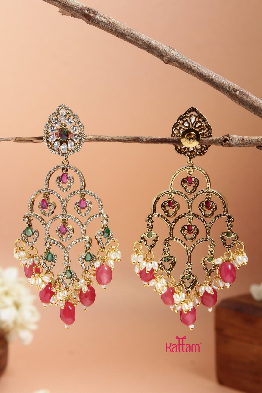 Ishitha Ruby Statement Earring - E920