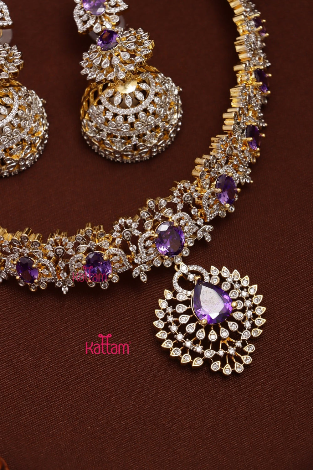 Jacquline - AD Stone Purple Choker - N5313