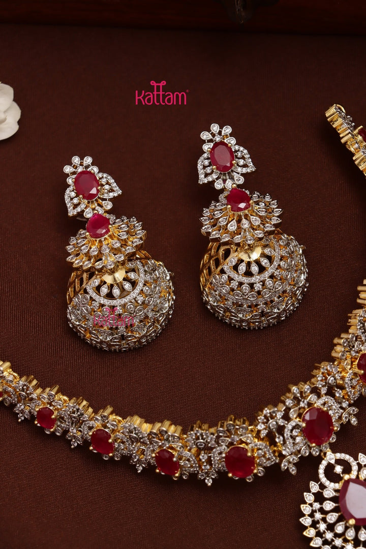 Jacquline - AD Stone Ruby Choker - N5311