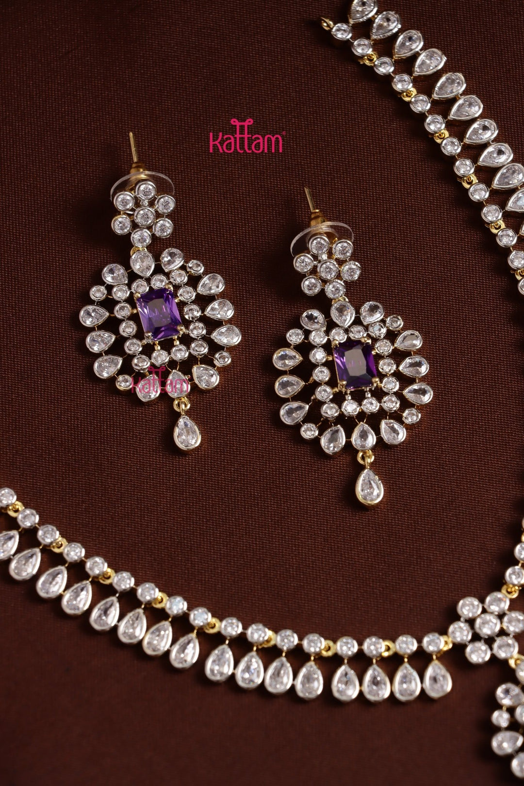 Jency - Elegant AD Purple Necklace - N5307