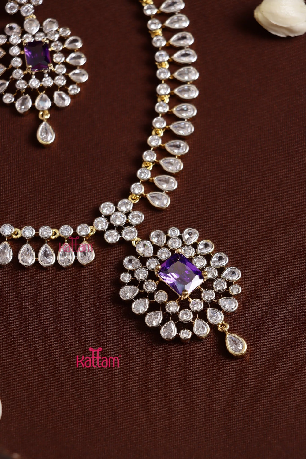 Jency - Elegant AD Purple Necklace - N5307