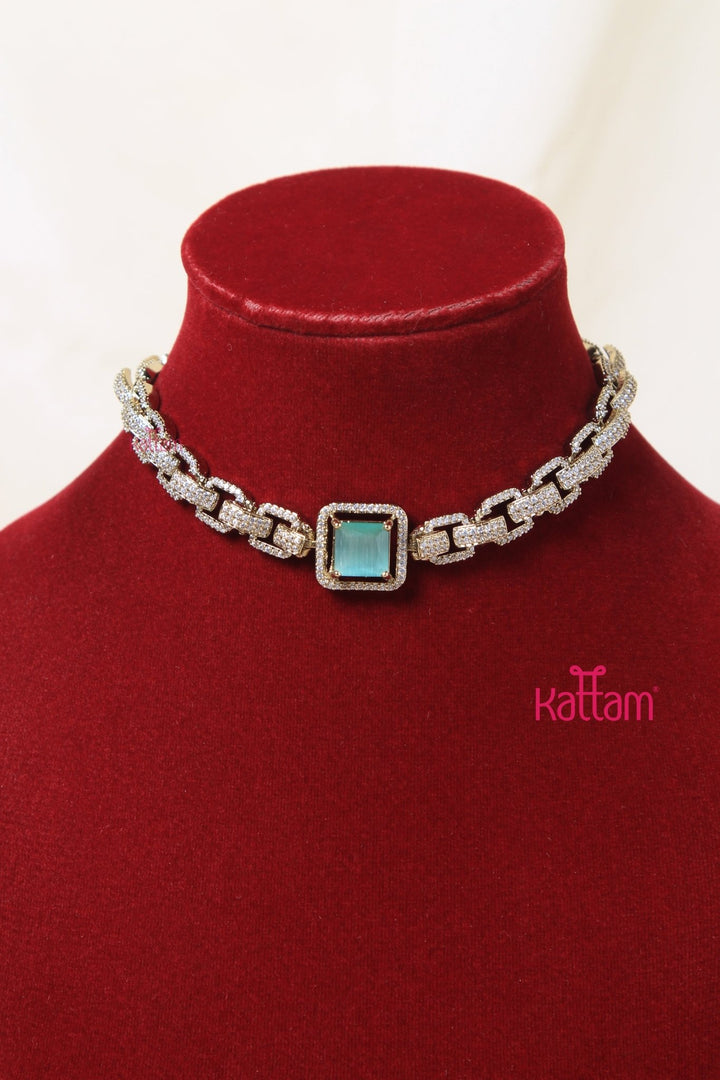 Jeni - AD Stone Pastlegreen Choker - N5098