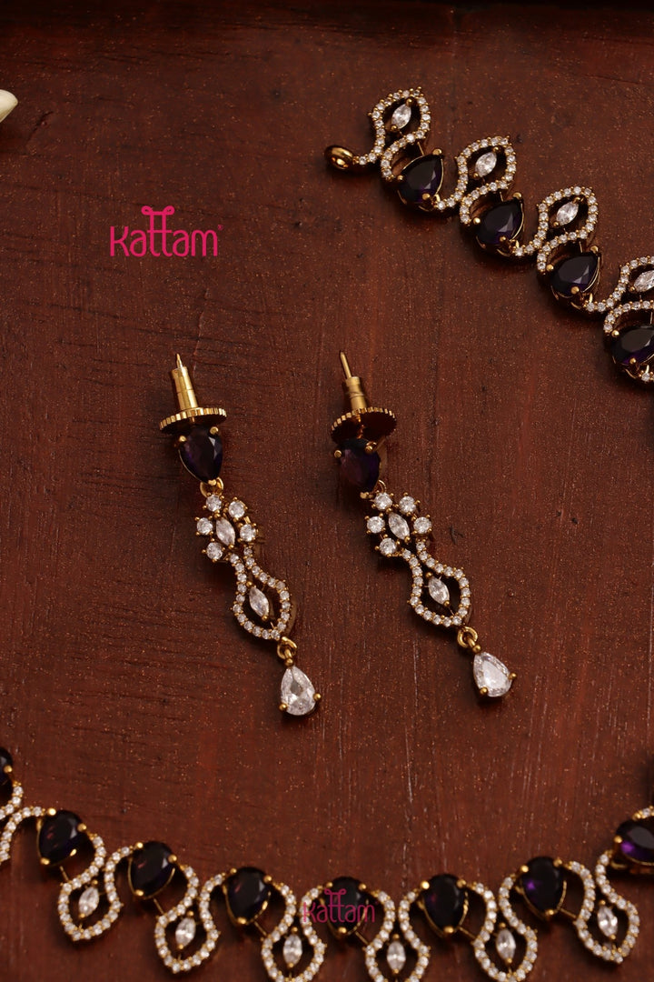 Jovita - AD Purple Stone Choker - N5287