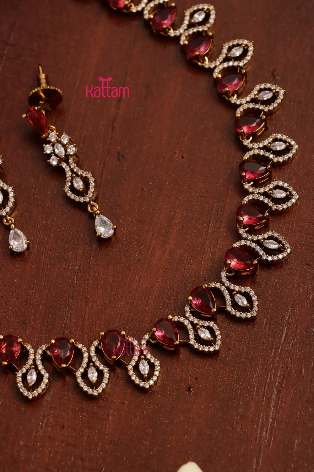 Jovita - AD Ruby Stone Choker - N5289