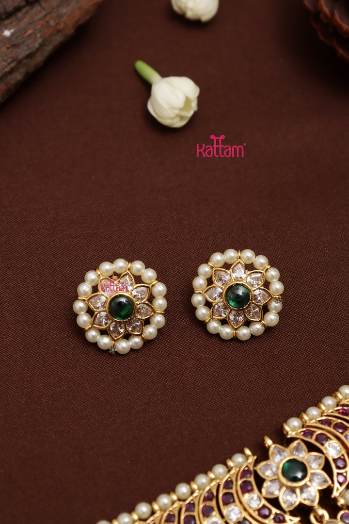 Kaarigai - Halfmoon Flower Choker - N4027