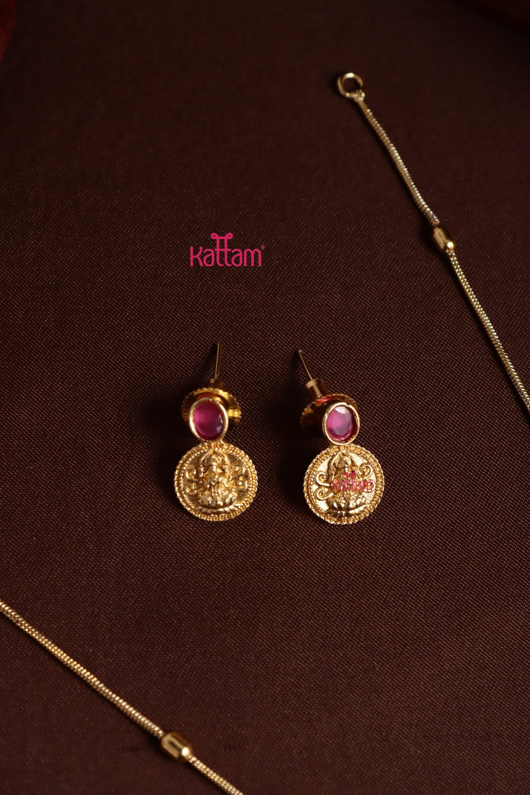 Kavinya - Coin Ruby Stone Choker - N4006