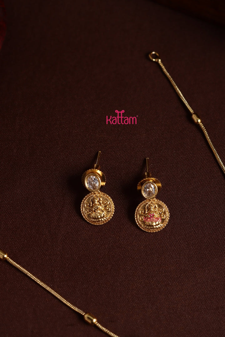 Kavinya - Coin White Stone Choker - N4008