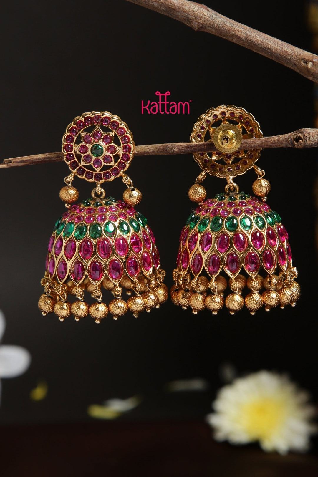 Kemp Bold Jhumka - E935