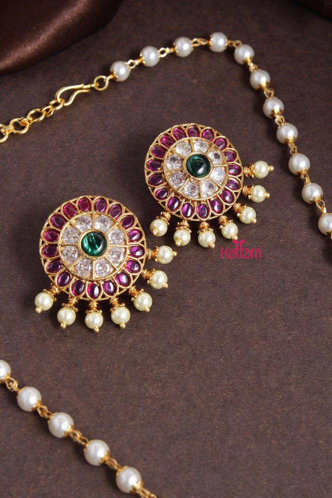 Kemp Chandbali Pearl Chain - N2182