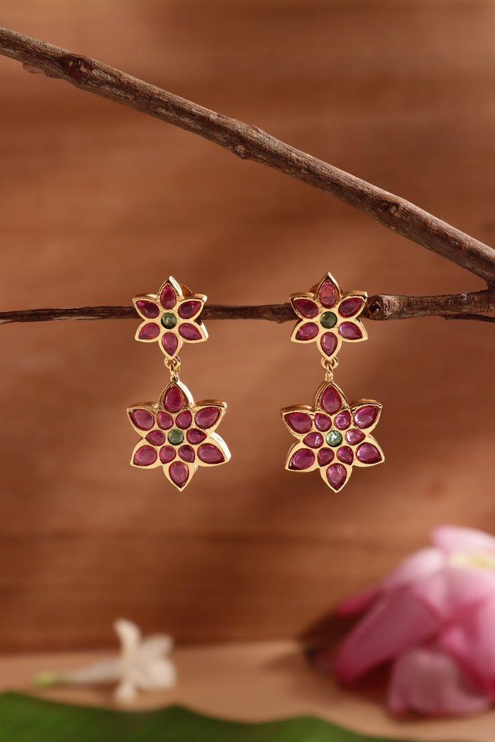Kemp Flower Drop Earring - E1488