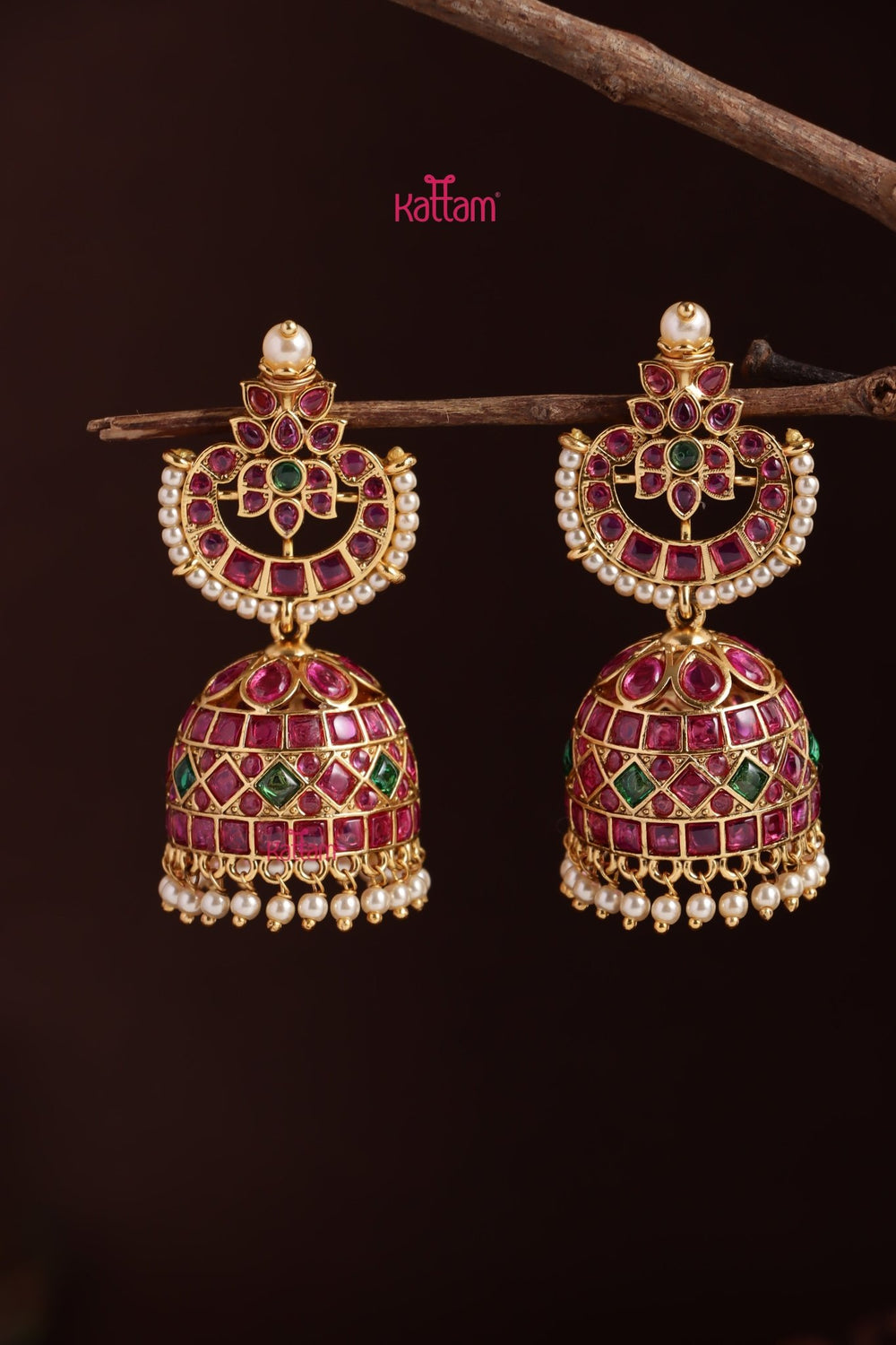 Kemp Halfmoon Bold Jhumka - E1229