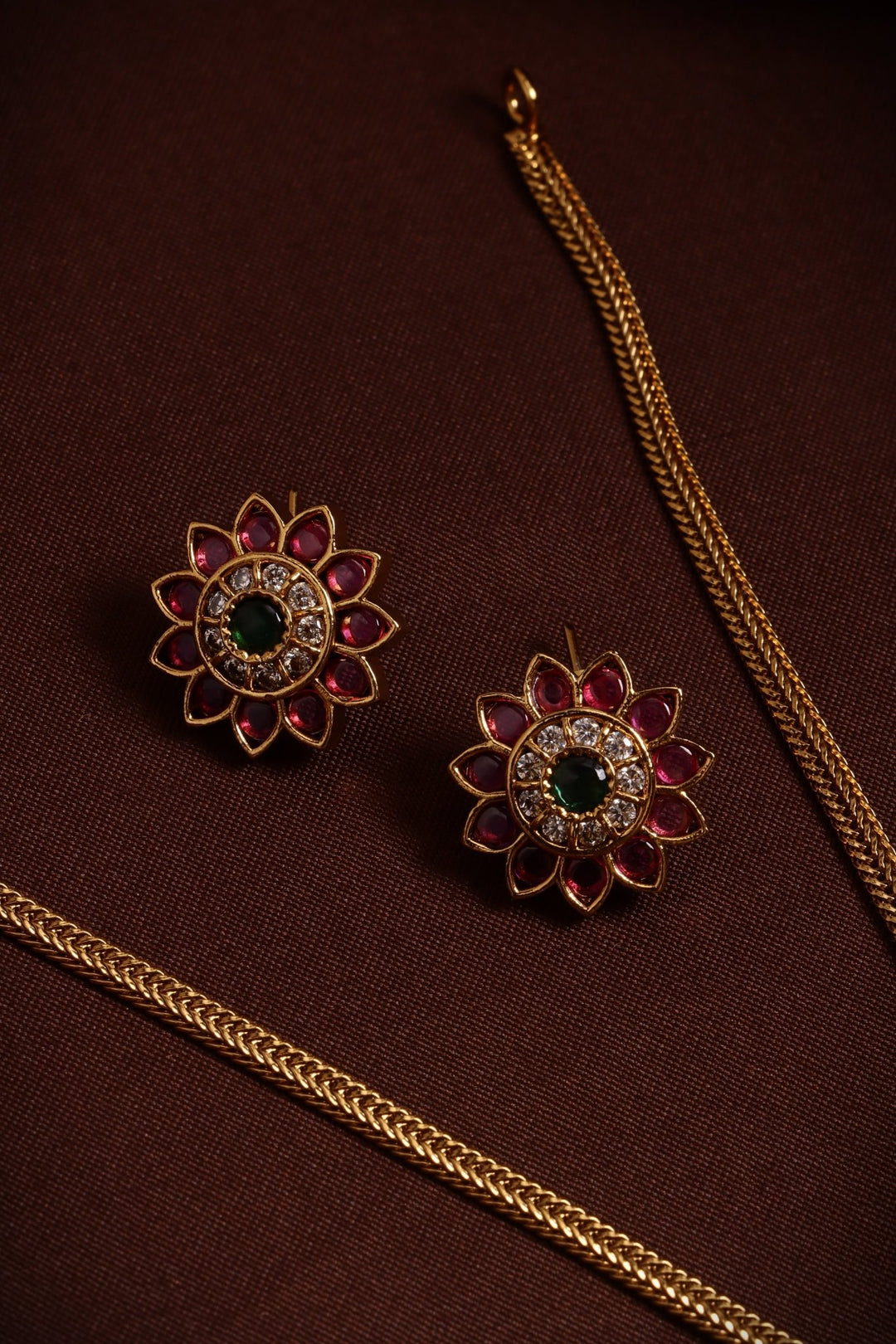 Kemp Kolam Flower Beads Attigai - N4148