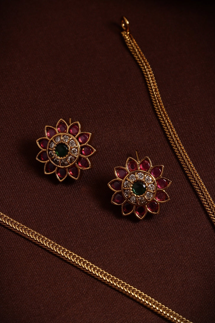 Kemp Kolam Flower Beads Attigai - N4148