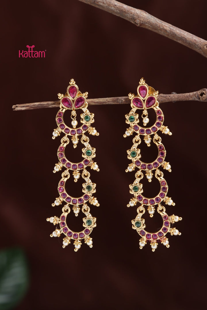 kemp Layered Chandbali Earring - E1033