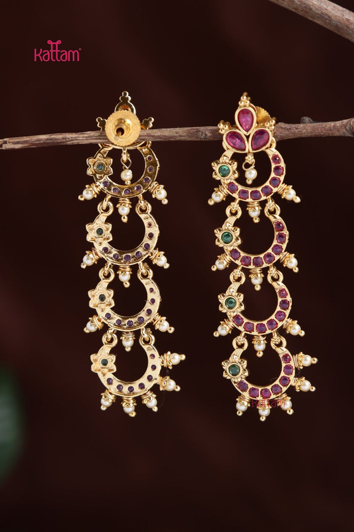 kemp Layered Chandbali Earring - E1033