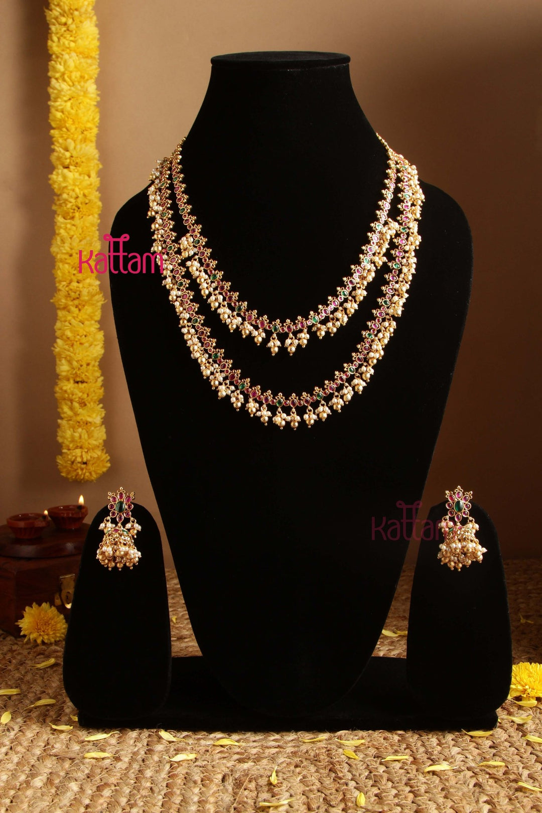 Kemp Layered Pearl Haram - N2886