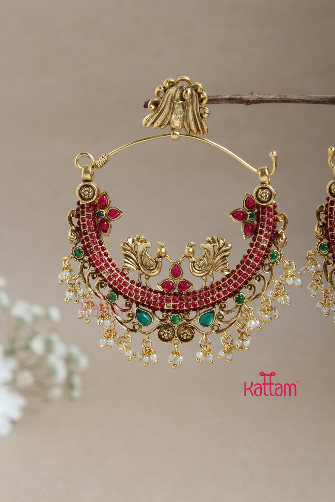 Kemp Peacock Chandbali Earring - E869