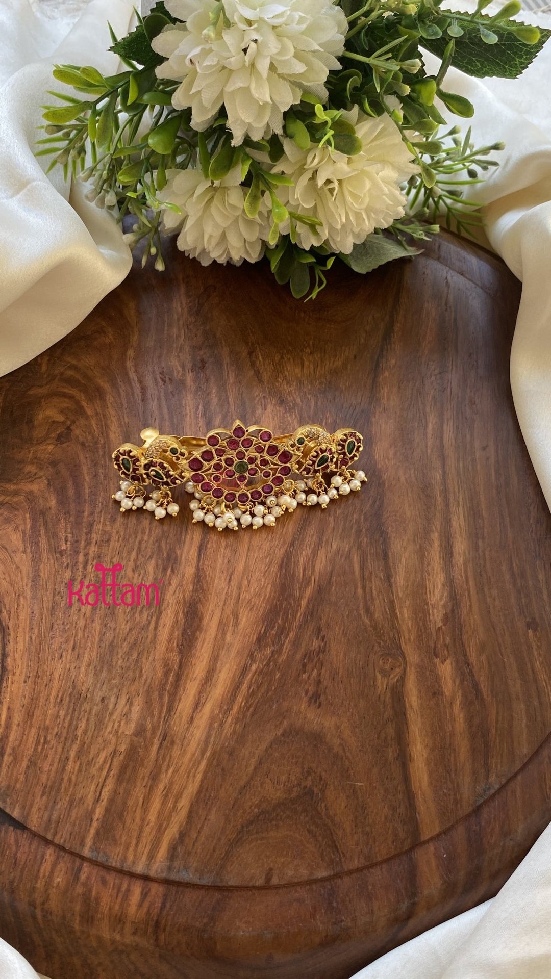 Kemp Peacock Pearl Drops Hair Clip - HC128