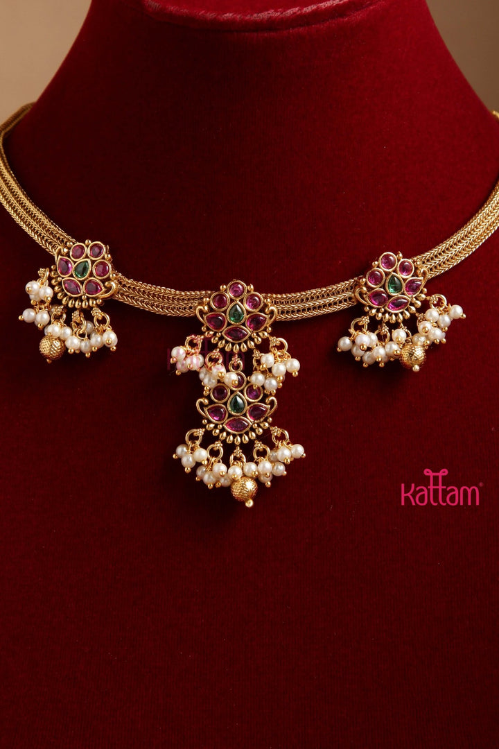 Kemp Pearl Attigai Choker Set - N2970