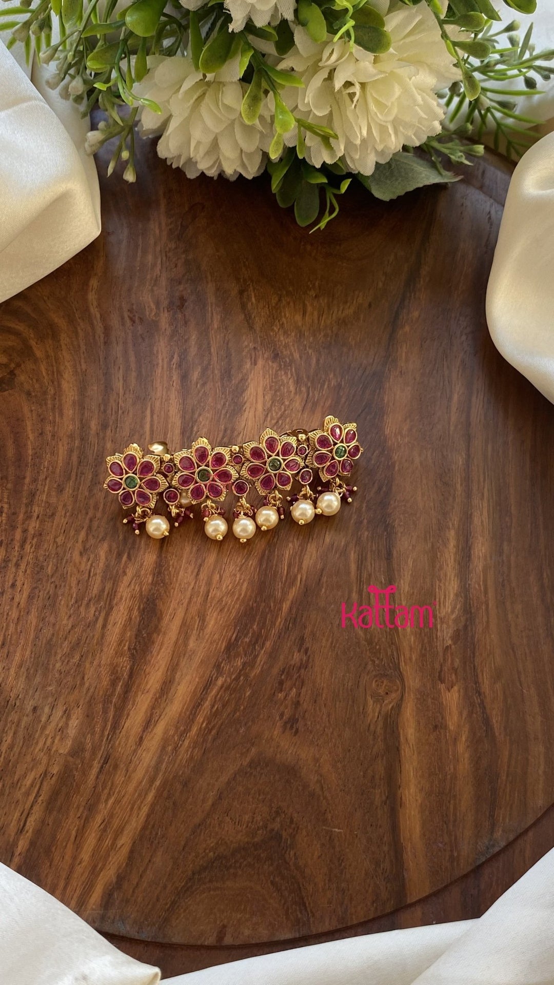 Kemp Small Flower Bead Drop Clip - HC125