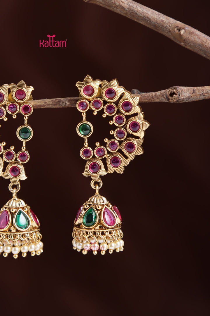 Kemp Stone Earcuff Jhumka - E1057