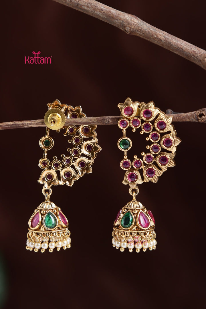 Kemp Stone Earcuff Jhumka - E1057
