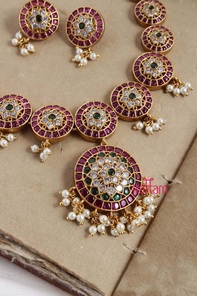 Kemp Stone Floral Necklace - N2237