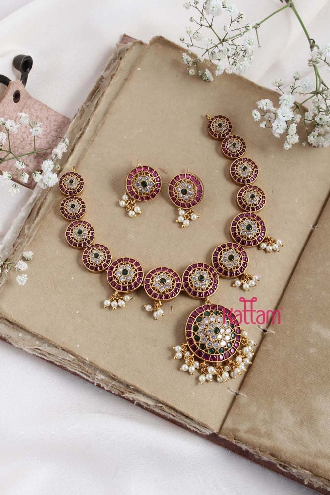 Kemp Stone Floral Necklace - N2237