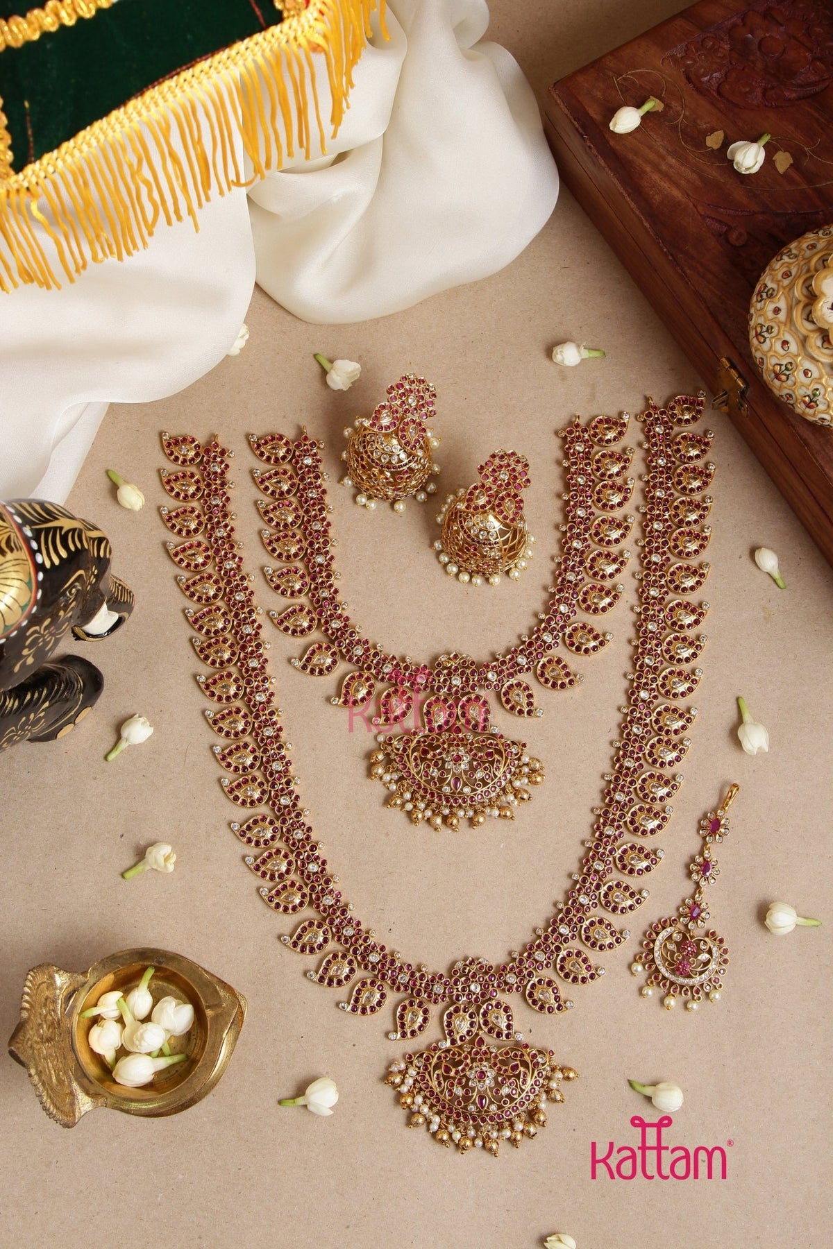 Kemp Bridal Jewellery Sets Online Kemp Stone Manga Bridal Set Kattam