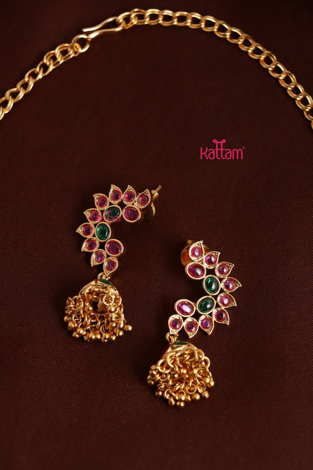 Kemp Stone Motif Attigai Choker - N3789