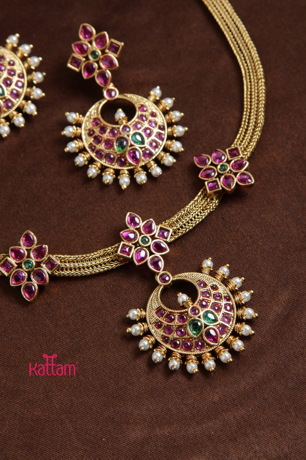 Kempu Pearl Attigai Set - N3119