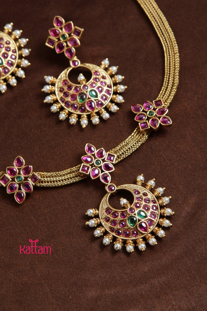Kempu Pearl Attigai Set - N3119