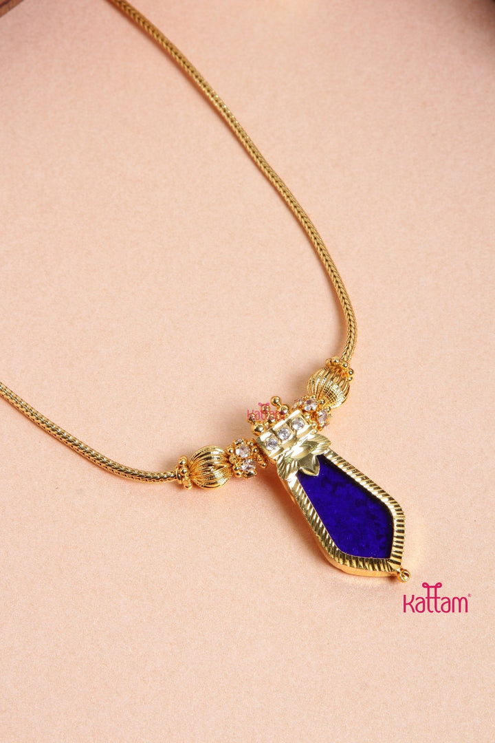 Kerala Blue Nagapadam Pendant Chain - N3106