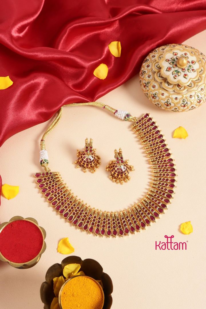 Kerala Ruby Palakka Choker - N3444