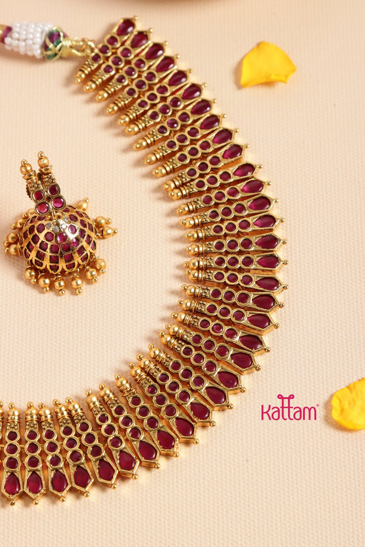Kerala Ruby Palakka Choker - N3444