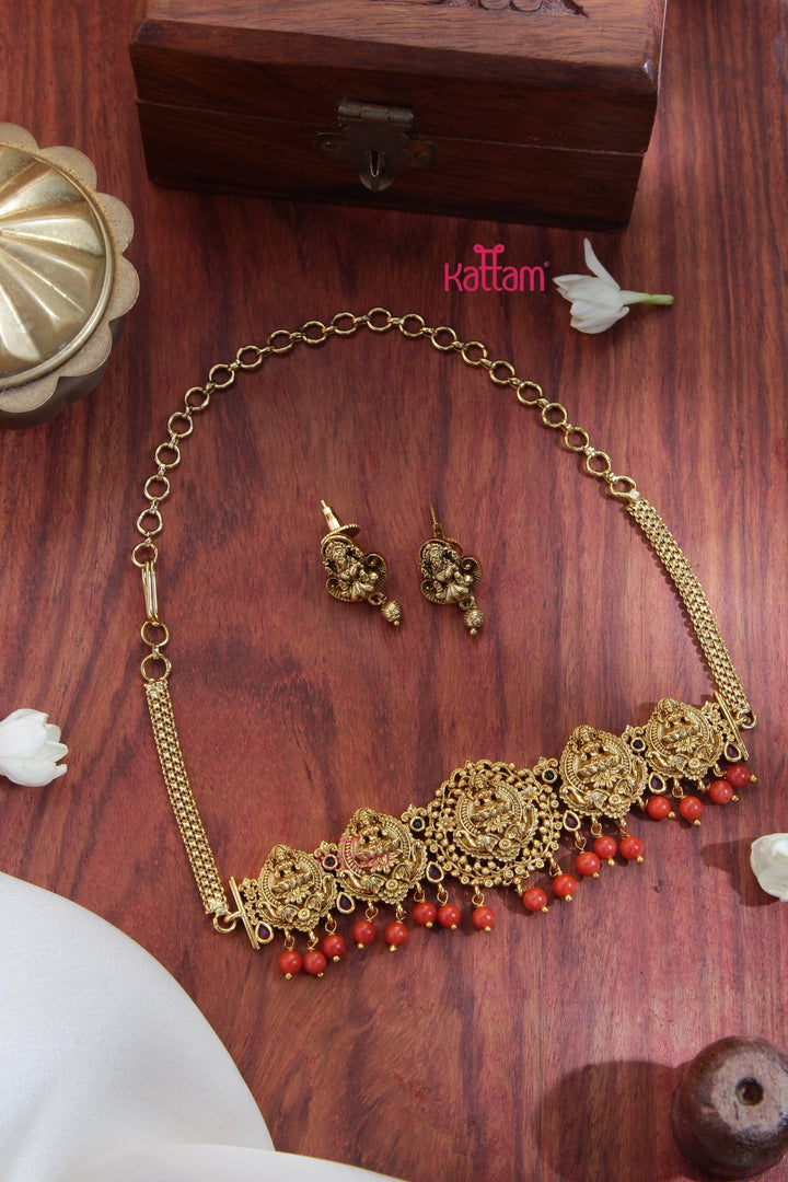 Kids Five Lakshmi Coral Choker Set - N3382