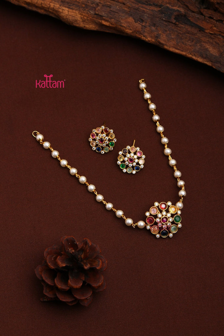 Kids Navarathna Budgetted Choker - N3485