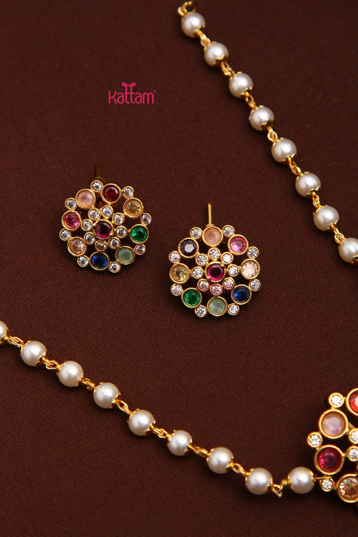 Kids Navarathna Budgetted Choker - N3485