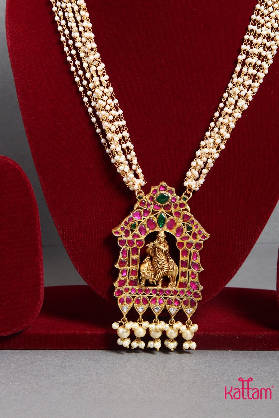 Krishna Pendant Pearl Mala ( 2 Varient Available) - N1415