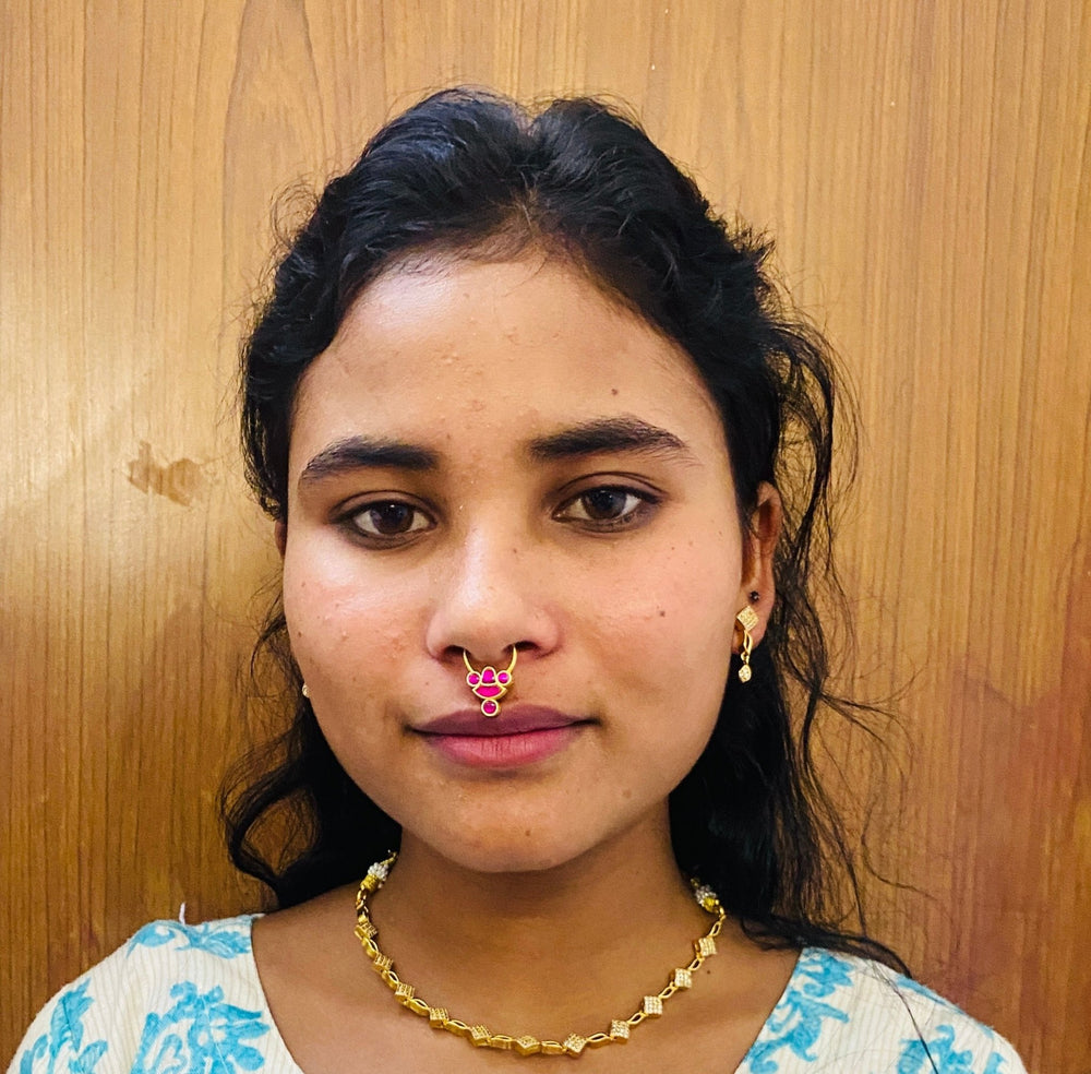 Kundan Bell Septum Nosepin - SP10-NP248