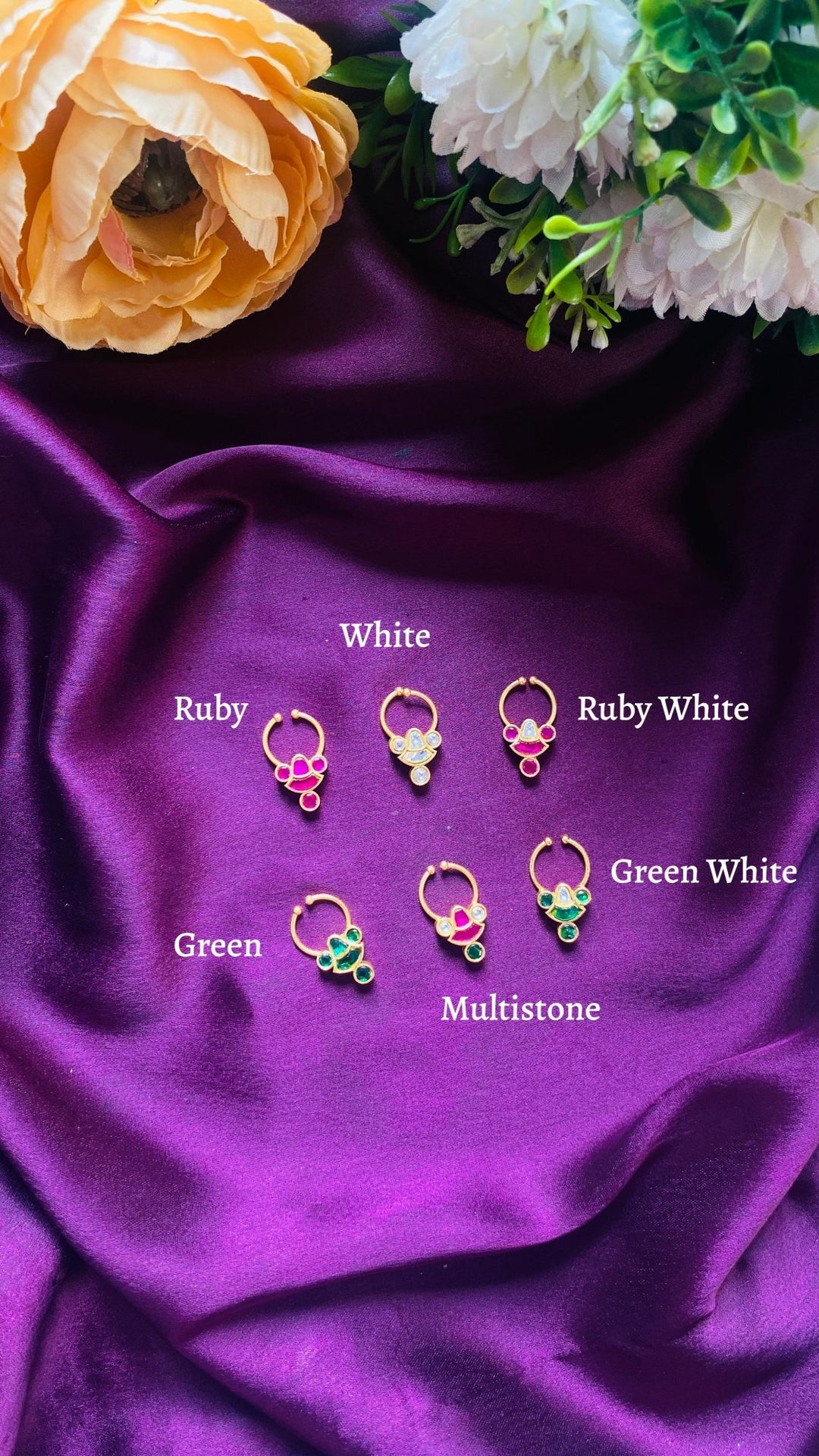 Kundan Bell Septum Nosepin - SP10-NP248