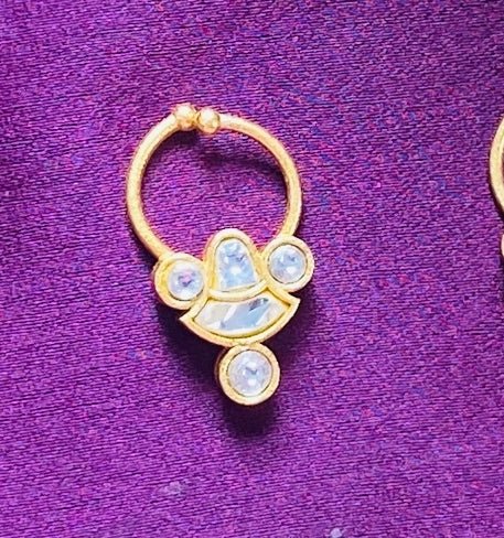 Kundan Bell Septum Nosepin - SP10-NP253