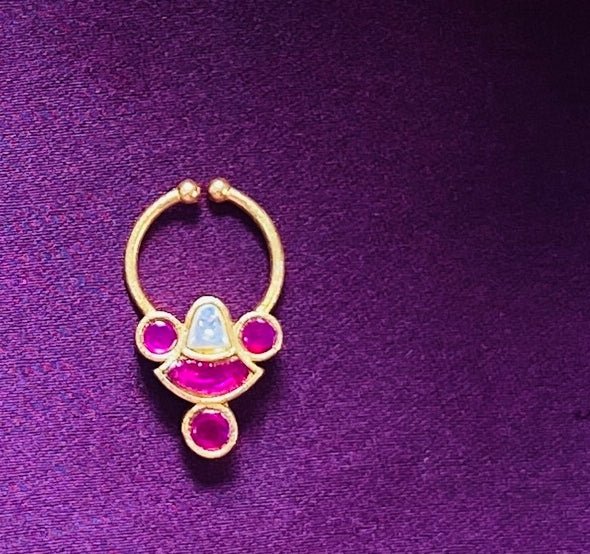 Kundan Bell Septum Nosepin - SP10-NP249