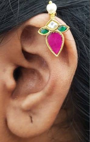 Kundan Bugadi Press On Style - Design 1 - E1111