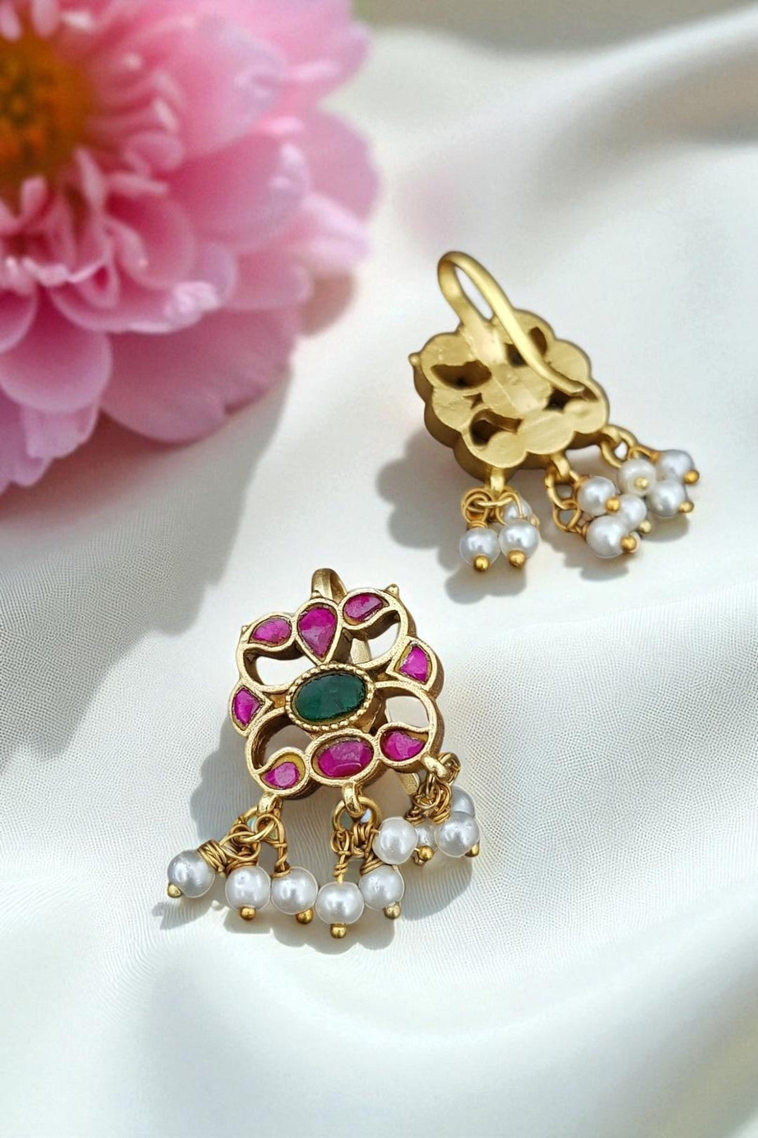 Kundan Bugadi Press On Style - Design 39 - E1149