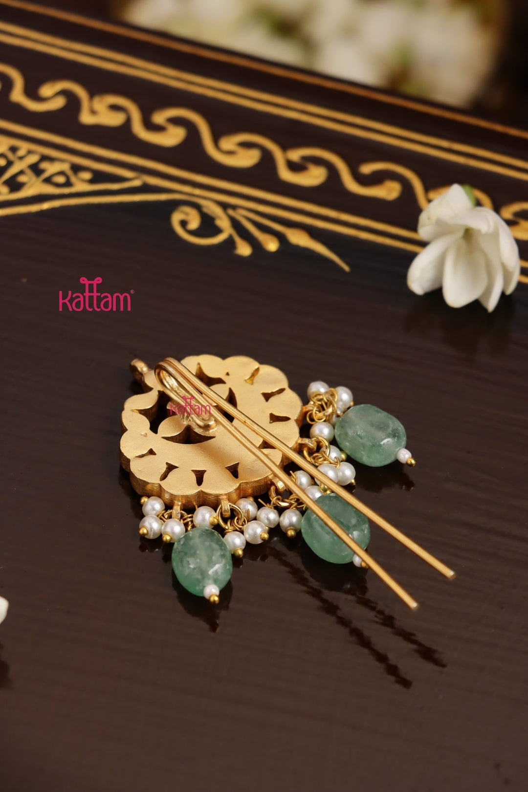 Kundan Chandbali Hair Pin - JB175
